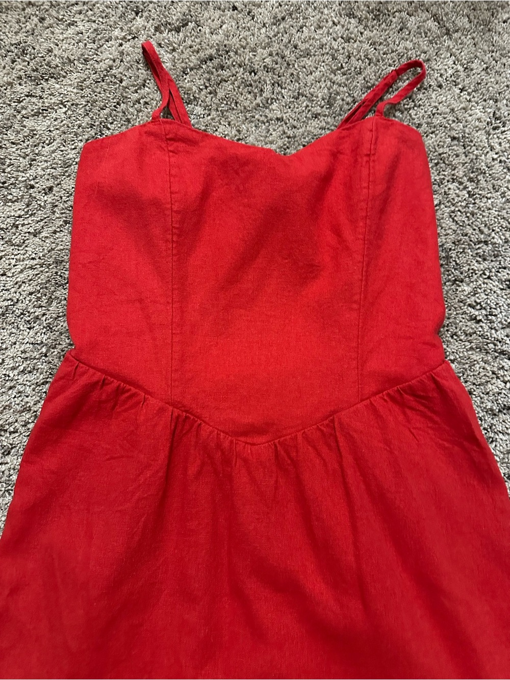 #47 Hollister Bright Red Spaghetti-Strap Sundress